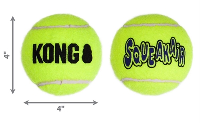 Kong squeakair tennisbal geel met piep