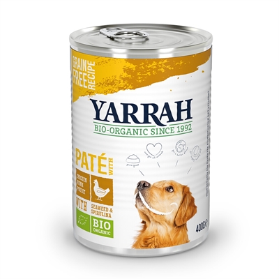 Yarrah dog blik pate met kip (12X400 GR)
