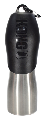 Kong h2o drinkfles rvs zwart (740 ML)