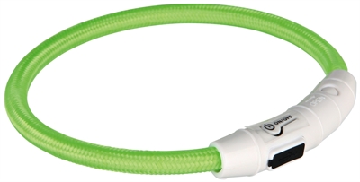 Trixie halsband flash light lichtgevend usb oplaadbaar groen