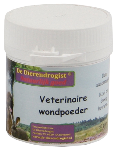 Dierendrogist veterinaire wondpoeder hond/kat (50 GR)