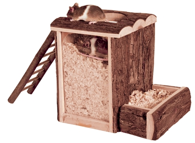 Trixie natural living speel- en graaftoren hamster