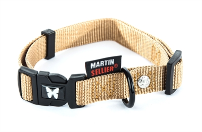Martin sellier halsband nylon beige verstelbaar (10 MMX20-30 CM)