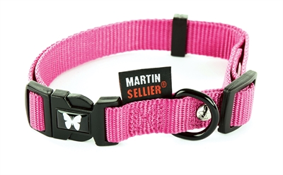 Martin sellier halsband nylon roze verstelbaar (10 MMX20-30 CM)