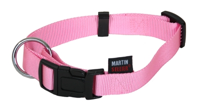 Martin sellier halsband basic nylon roze