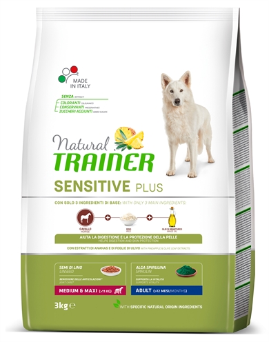 Natural trainer dog adult medium / maxi sensitive plus horse