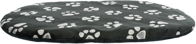 Trixie hondenkussen jimmy ovaal zwart met pootprint (54X35 CM)
