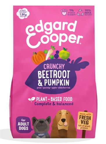 Edgard & cooper hond adult plantaardig rode biet / pompoen