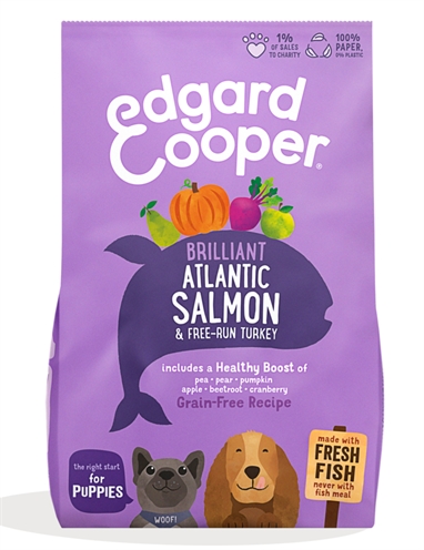 Edgard & cooper puppy verse zalm / kalkoen graanvrij