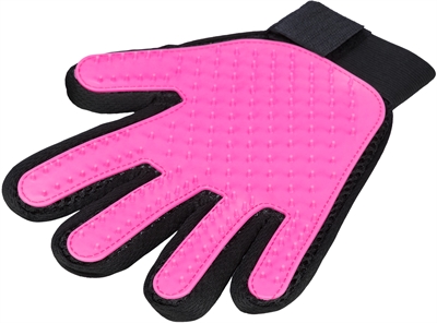 Trixie vachtverzorgingshandschoen mesh-materiaal / tpr roze / zwart