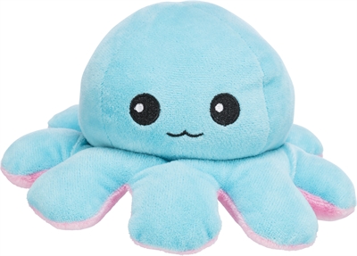 Trixie octopus omkeerbaar pluche roze / lichtblauw