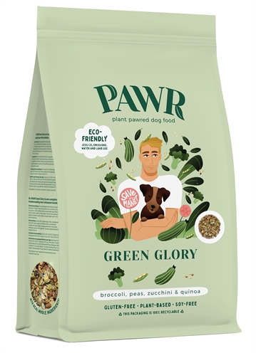 Pawr plantaardig green glory broccoli / erwten / courgette / quinoa (750 GR)