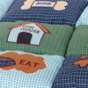 Trixie hondenkussen patchwork blauw / groen - Afbeelding 3