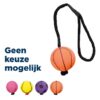 Trixie sportbal aan touw schuimrubber drijvend assorti
