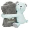 Trixie junior speelset deken en beer grijs / mintgroen - Afbeelding 2