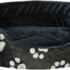 Trixie hondenmand jimmy ovaal zwart met pootprint - Afbeelding 2