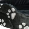 Trixie hondenmand jimmy ovaal zwart met pootprint - Afbeelding 3