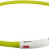 Trixie lichtgevende halsband hond usb siliconen oplaadbaar groen - Afbeelding 2