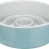 Trixie voerbak slowfeeding keramiek grijs / blauw - Afbeelding 2