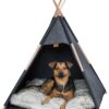 Trixie schuilplaats tipi vilt antraciet - Afbeelding 4
