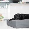 Bia bed kunstleer hoes hondenmand grijs - Afbeelding 3