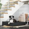 Bia bed kunstleer hoes hondenmand zwart - Afbeelding 3