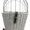 Trixie fietsmand bagagedrager met rooster grijs - Afbeelding 3