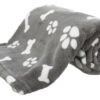 Trixie hondendeken kenny fleece bot / pootjes grijs