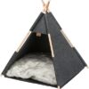 Trixie kattenmand tipi vilt antraciet - Afbeelding 2