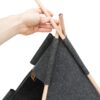 Trixie kattenmand tipi vilt antraciet - Afbeelding 5