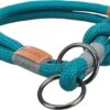 Trixie halsband hond be nordic halfslip petrol / lichtgrijs