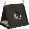 Trixie kattenmand tent elfie met kussen vilt antraciet - Afbeelding 8