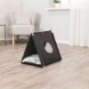 Trixie kattenmand tent elfie met kussen vilt antraciet - Afbeelding 9