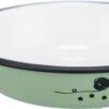 Trixie voer/waterbak plat emaille / rvs groen - Afbeelding 3