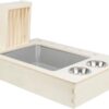 Trixie voederstation met voerbak / waterbak / hooiruif hout naturel - Afbeelding 6