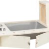Trixie voederstation met voerbak / waterbak / hooiruif hout naturel - Afbeelding 8