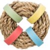 Trixie zeegras ring met papieren ringen naturel