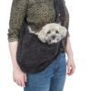 Trixie hondentas buikdrager soft zwart / grijs - Afbeelding 2