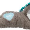 Trixie pluche luiaard grijs met heartbeat voor puppy