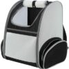Trixie hondentas rugtas chloe lichtgrijs / zwart