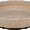 Trixie be nordic voerbak kat keramiek / rubber taupe
