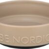Trixie be nordic voerbak hond keramiek / rubber taupe