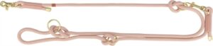 Trixie soft rope hondenriem verstelbaar roze / licht roze