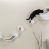 Trixie katten klimset voor aan de muur 4 klimplekken wit / grijs - Afbeelding 9