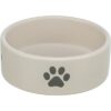 Trixie voerbak / drinkbak hond pootmotief keramiek lichtgrijs / grijs - Afbeelding 2