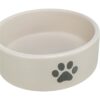 Trixie voerbak / drinkbak hond pootmotief keramiek lichtgrijs / grijs - Afbeelding 3