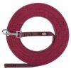 Trixie hondenriem sleeplijn met rubber anti slip sangria rood