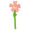 Fofos krinkel bloem roze met touwsteel