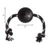 Kong extreme bal met touw zwart / wit - Afbeelding 2