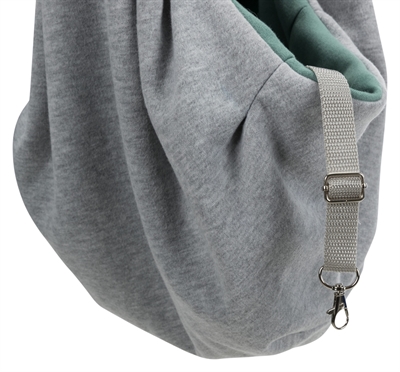 Trixie junior hondentas buikdrager lichtgrijs / mintgroen - Afbeelding 5